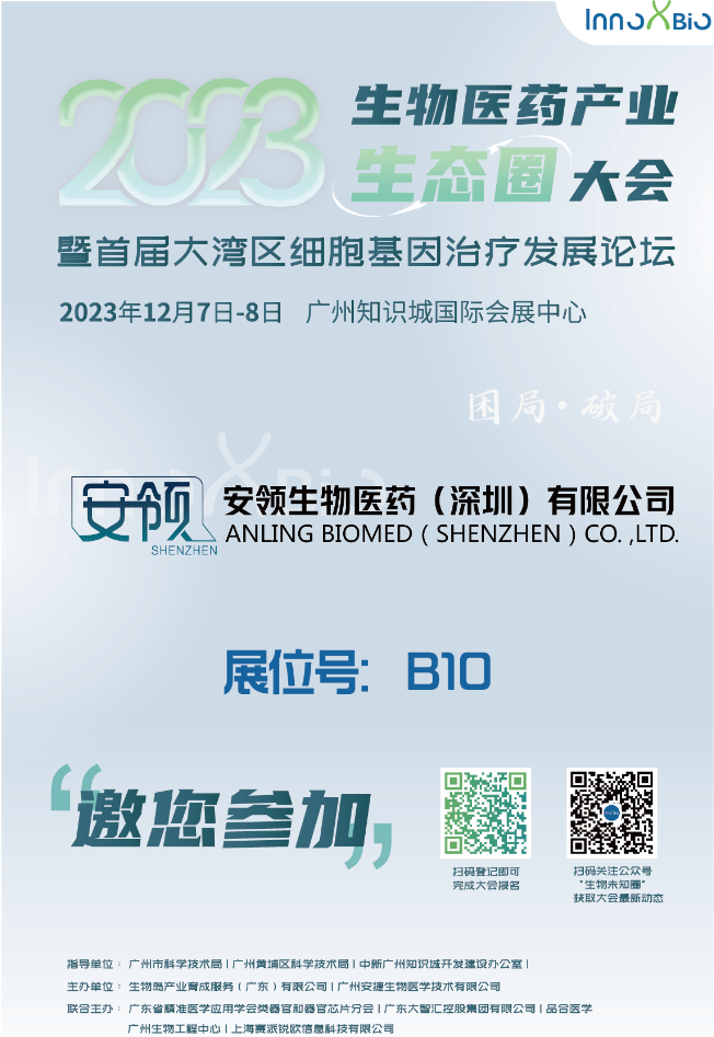 Invitation | Anling Biomed (Shenzhen) looks forward to meeting with you at 2023 InnoXBio